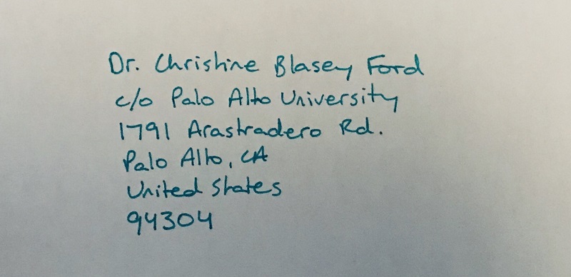 Collective letter to Dr. Ford